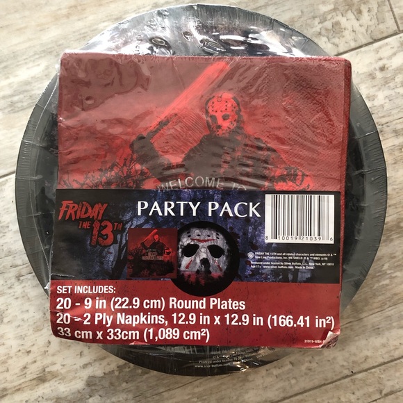 Party Supplies Friday The 13th Party Pack 20 Plates Napkins